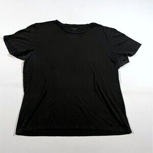Marine Layer Women's Black Cotton Modal Short Sleeve Top T-shirt Sz XL Stains